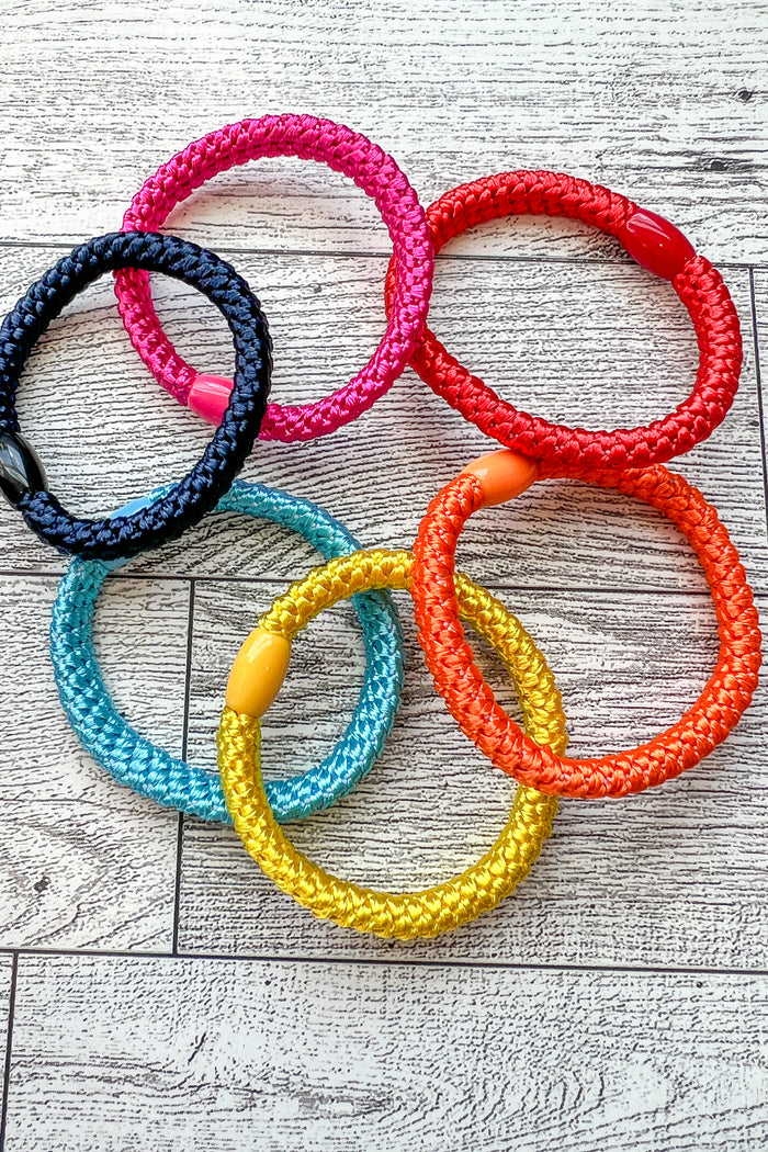 Rainbow Rope Hair Ties - Set of 6