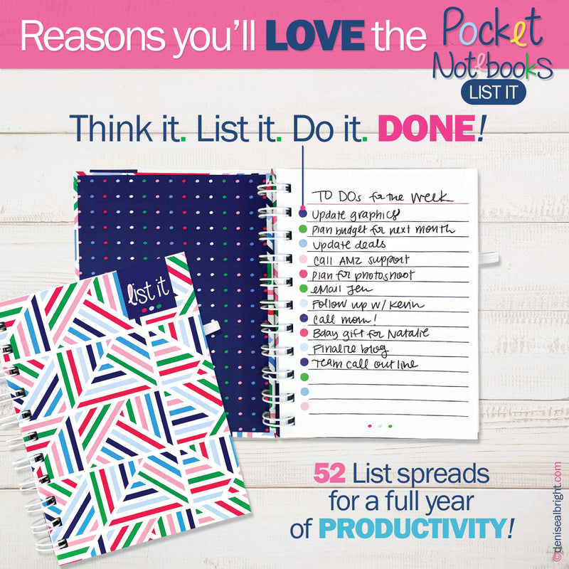 Pocket Notebooks | List, Plan, Doodle | 5 Styles*