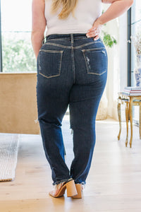 Sloane Mid Rise Heavy Destroyed Straight Jeans * Sample Sale *